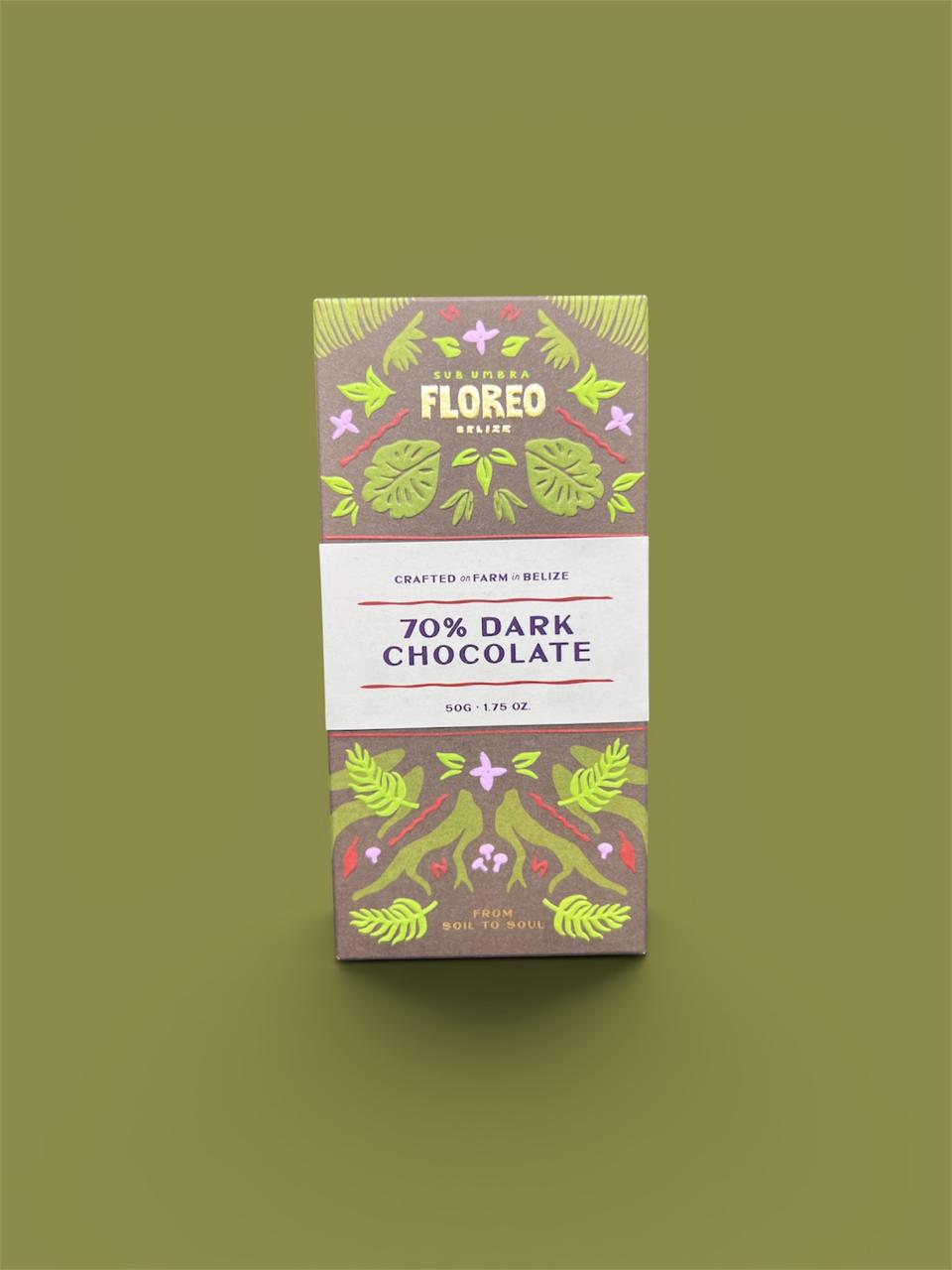 Floreo Belize 70% Single-Origin Dark Chocolate – 50g