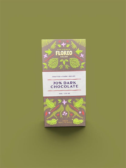Floreo Belize 70% Single-Origin Dark Chocolate – 50g