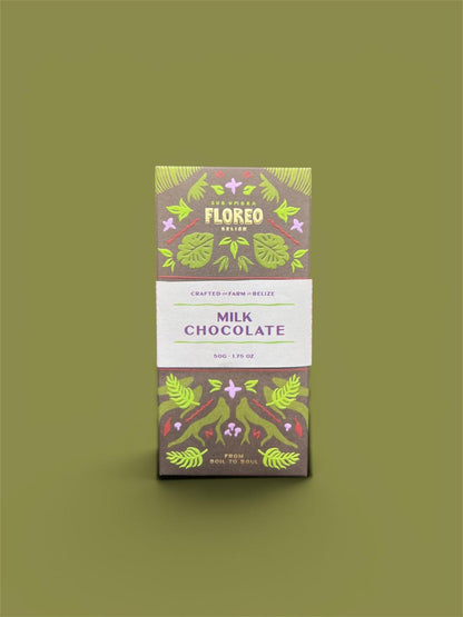 Floreo Belize Single-Origin Milk Chocolate – 50g