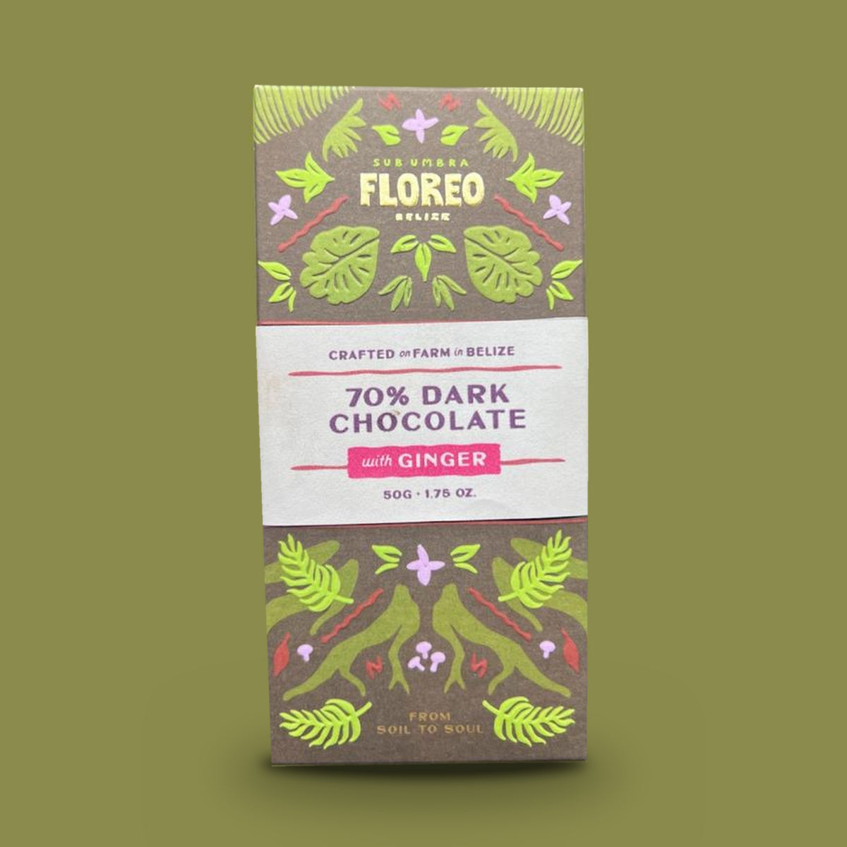 Ginger 70% Dark Chocolate – 50g